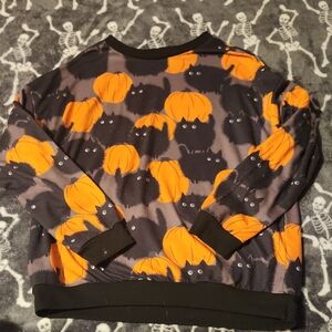 💀Halloween Cat and Pumpkin Longsleeve